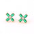 Refreshing Women Irregular Geometric Copper Diamond Inlay Earrings