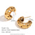 Fashion Circle Geometric Stainless Steel 18K Gold Plated Earrings