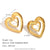 Fashion Heart Geometric Stainless Steel 18K Gold Plated Necklaces