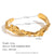 Fashion Irregular Stainless Steel 18K Gold Plated Bangles