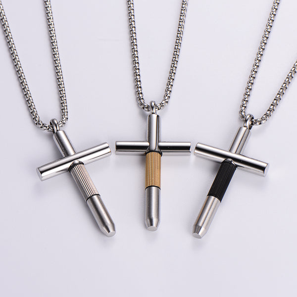 Expressive Cross Stainless Steel Electroplating Pendants