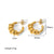 IG Style Circle Geometric U-Shape Stainless Steel Electroplating Earrings