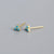 925 Sterling Silver Leaf Silver Diamond Inlay Stud Earrings