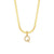 Fashion Letter Number Text Stainless Steel 18K Gold Plated Necklaces