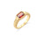 Minimalist Women Circle Geometric Stainless Steel 18K Gold Plated Rings