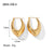 IG Style Circle Stainless Steel 18K Gold Plated Earrings