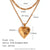 Fashion Quadrilateral Round Geometric Stainless Steel 18K Gold Plated Necklaces