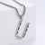 Men Metal Retro Vintage Number Text Letter Stainless Steel Polishing Pendants