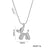 Cute Bear Animal Chinese Zodiac Titanium Steel 18K Gold Plated Necklaces