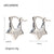 IG Style Octagram Six-Pointed Star Pentagram Geometric Stainless Steel 18K Gold Plated Earrings