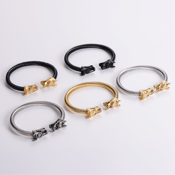 Punk Titanium Steel Electroplating Bangles