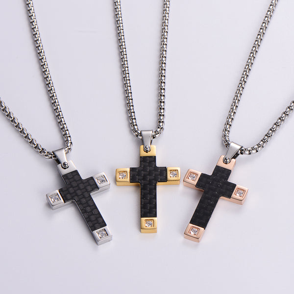 Expressive Cross Stainless Steel Electroplating Pendants