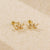 925 Sterling Silver Cute & Edgy Crown Crown Silver Diamond Inlay Stud Earrings