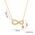 Number Geometric Titanium Steel 18K Gold Plated Necklaces