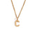 Fashion Letter Number Geometric Text Stainless Steel 18K Gold Plated Necklaces