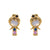 Cartoon Cartoon Zircon Zircon Inlay Earrings