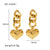 IG Style Circle Irregular Heart Heart Geometric U-Shape Titanium Steel Electroplating Earrings