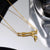 Geometric Titanium Steel 18K Gold Plated Necklaces