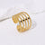 Open Ring Minimalist Stripe Geometric Stainless Steel Electroplating Rings