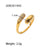 Women IG Style Irregular Geometric Stainless Steel 18K Gold Plated Rings