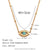 Fashion Circle Square Geometric Stainless Steel 18K Gold Plated Necklaces