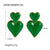 IG Style Heart Geometric Stainless Steel 18K Gold Plated Earrings