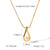 IG Style Chain Pearl Geometric Droplet Stainless Steel Electroplating Necklaces