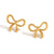 Fashion Bowknot Stainless Steel 18K Gold Plated Stud Earrings