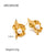 IG Style Flower Geometric Stainless Steel 18K Gold Plated Earrings