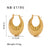 IG Style Circle Ellipse Droplet U-Shape Stainless Steel Electroplating Earrings