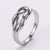 Minimalist Bowknot Titanium Steel Electroplating Rings