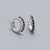 925 Sterling Silver Circle Geometric Silver Electroplating Earrings