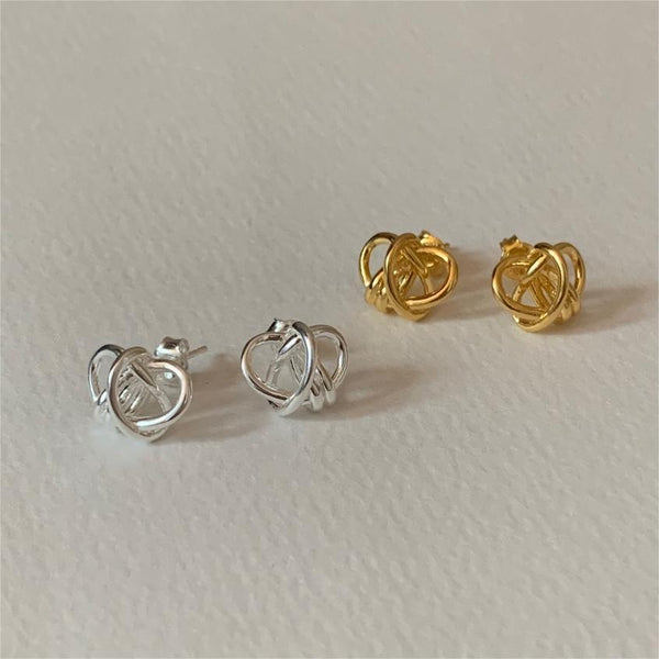 925 Sterling Silver Korean Chamfered Cube Text Letter Number Silver Electroplating Stud Earrings