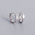 925 Sterling Silver Women Korean Geometric Geometric Silver Diamond Inlay Stud Earrings