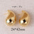 Fashion Droplet Copper Electroplating Stud Earrings