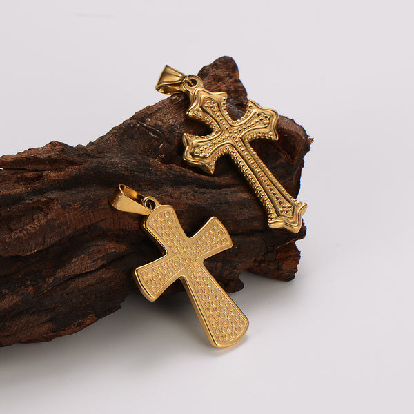 Expressive Cross Stainless Steel Electroplating Pendants