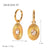 Medieval Coin Titanium Steel 18K Gold Plated Earrings