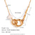 Fashion Circle Geometric Stainless Steel 18K Gold Plated Necklaces