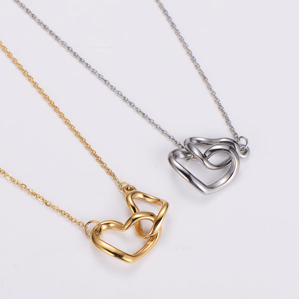 Minimalist Heart Heart Stainless Steel Electroplating Necklaces