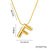 Moderate Luxury Letter Text Number Titanium Steel 18K Gold Plated Necklaces