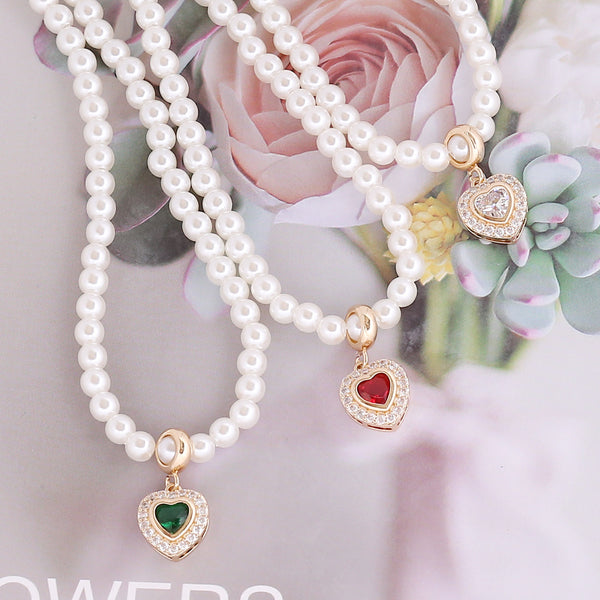 Women Heart Pearl Pendants