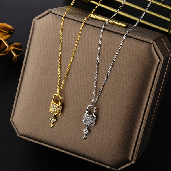 U-Shape Titanium Steel 18K Gold Plated Necklaces