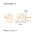 IG Style Pearl Geometric Stainless Steel 18K Gold Plated Earrings