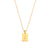 Fashion Quadrilateral Geometric Stainless Steel 18K Gold Plated Necklaces