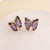 Women Butterfly Copper Stud Earrings