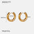 IG Style Circle Stainless Steel 18K Gold Plated Earrings