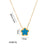 Minimalist Flower Titanium Steel 18K Gold Plated Necklaces