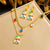 Street Women Irregular Stainless Steel Oil Dripping Jewelry Sets