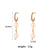 Fashion Circle Geometric Flower Stainless Steel 18K Gold Plated Earrings