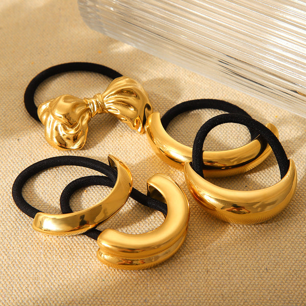 IG Style Bowknot Stainless Steel Electroplating Hair Ties